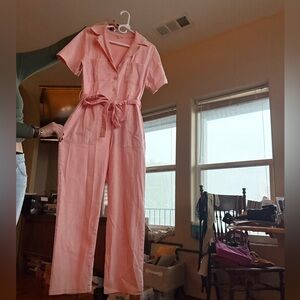 Skies Are Blue Blush Pink Jumpsuit